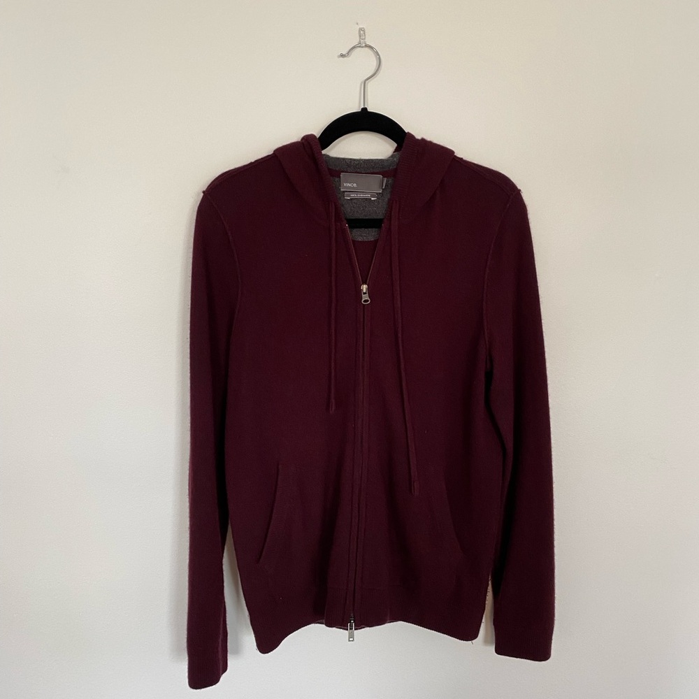 Vince Cashmere Zip Up Hoodie Men’s Small